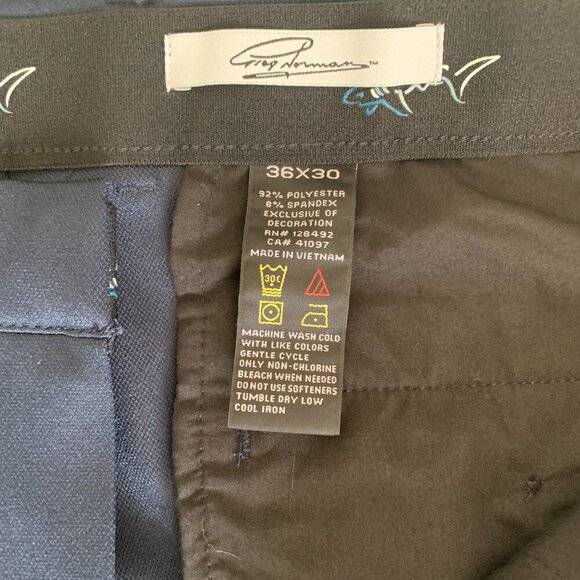 Greg Norman Golf Pants Navy Straight Leg Performance Business Chino - Picture 6 of 11